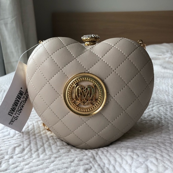 love moschino heart shaped bag